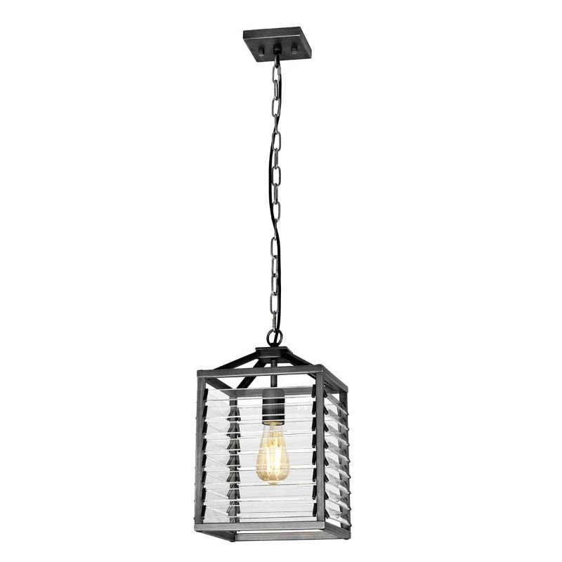 Elstead Lighting LED Hanglamp Louvre | 1X E27 Max 60W | Dimbaar | Painted Gunmetal