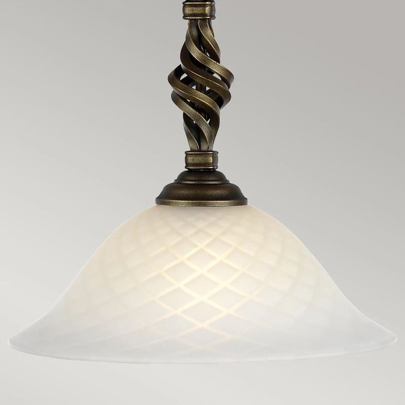 Elstead Lighting LED Hanglamp Pembroke | 1X E27 Max 60W | Dimbaar | Black/Gold