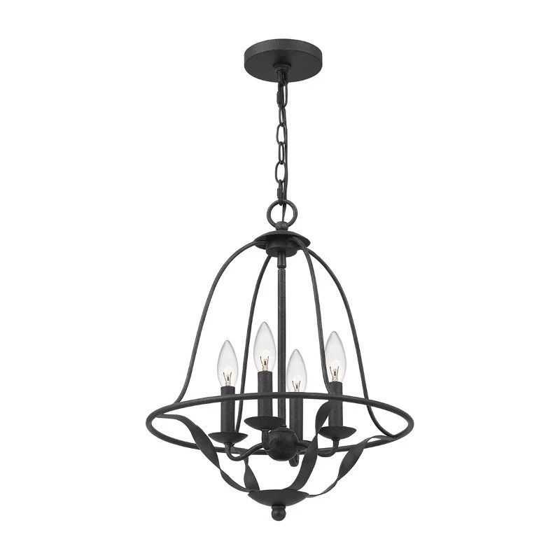 Quoizel LED Hanglamp Bradbury | 4X E14 Max 40W | Dimbaar | Grey Ash