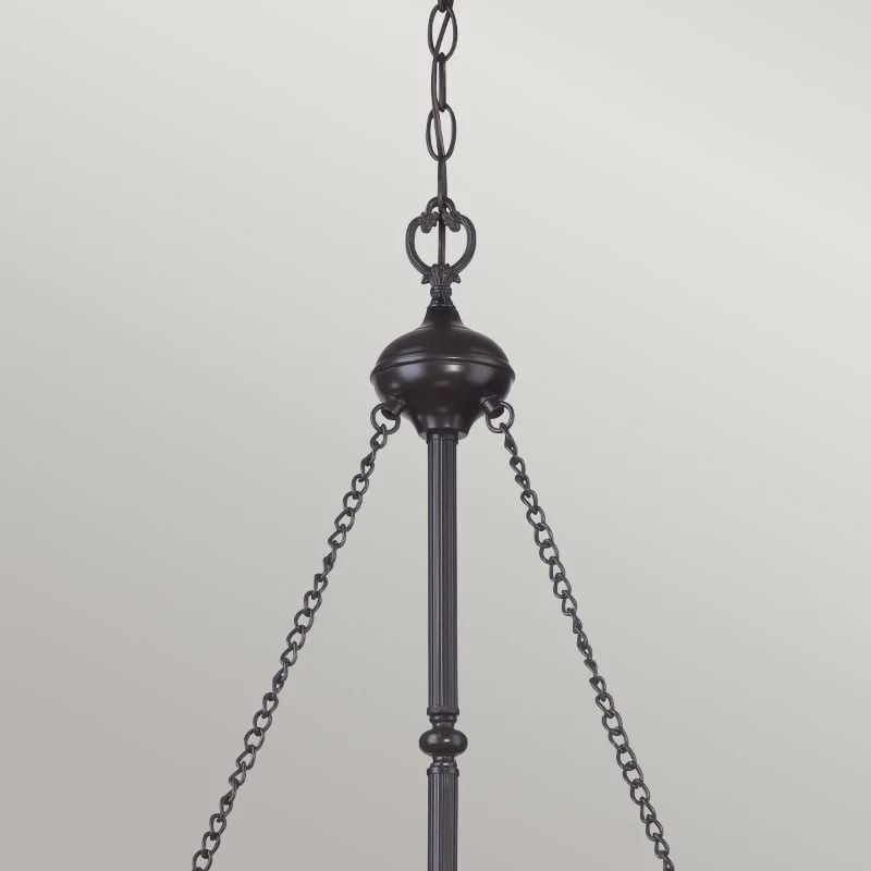 Quoizel Tifanny LED Hanglamp Cambridge | 3X E27 Max 60W | Dimbaar | Vintage Bronze