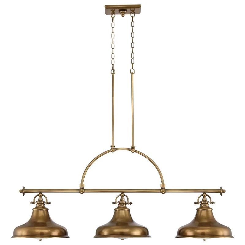 Quoizel LED Kroonluchter | 3X E27 Max 60W | Dimbaar | Weathered Brass