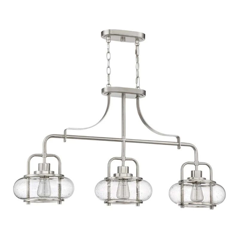 Quoizel LED Hanglamp Trilogy | 3X E27 Max 60W | Dimbaar | Brushed Nickel