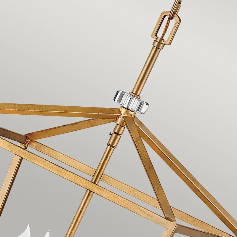 Hinkley LED Hanglamp Stinson | 4X E14 Max 60W | Dimbaar | Distressed Brass