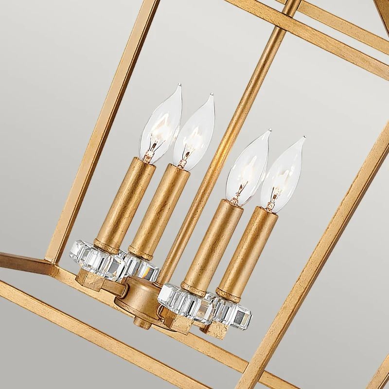 Hinkley LED Hanglamp Stinson | 4X E14 Max 60W | Dimbaar | Distressed Brass