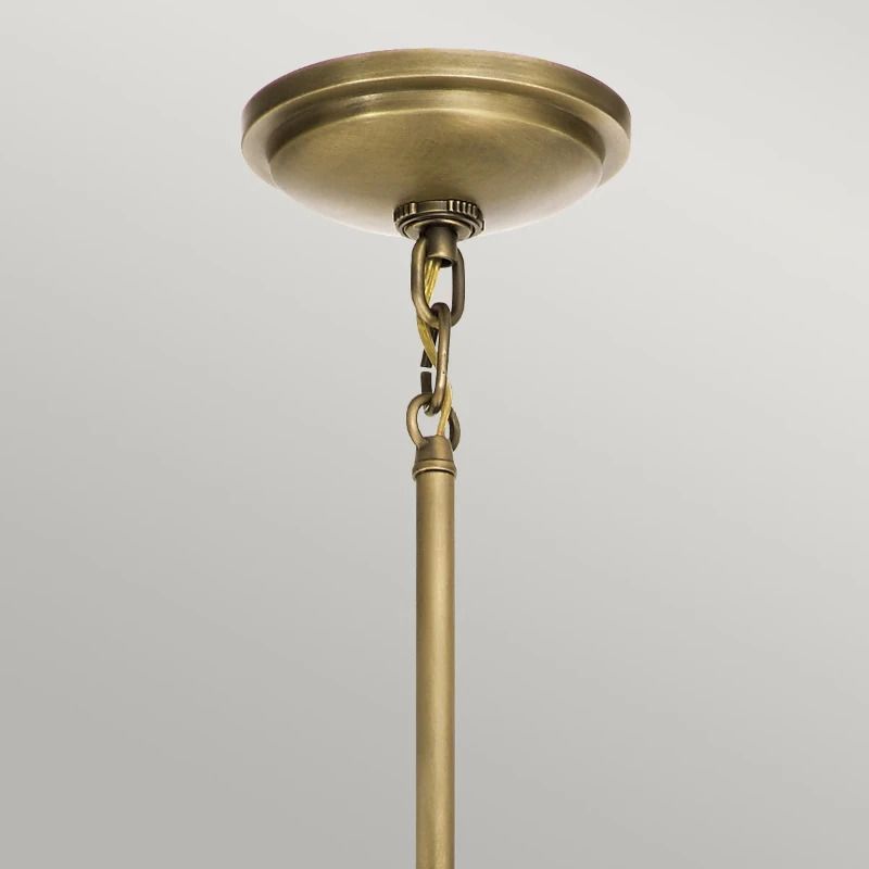 Kichler LED Hanglamp Tollis | 1X E27 Max 40W | Dimbaar | Natural Brass & White