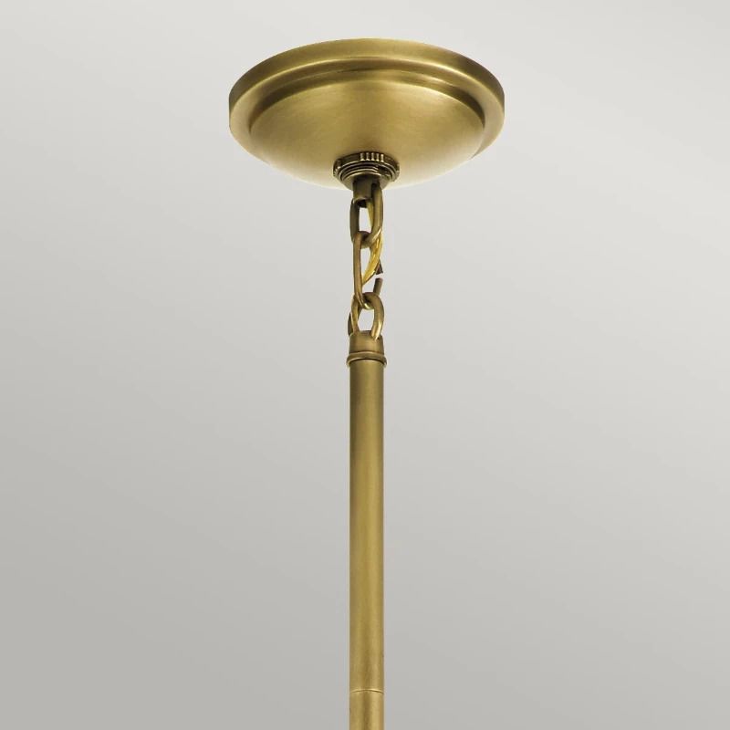 Kichler LED Hanglamp Tollis | 1X E27 Max 40W | Dimbaar | Natural Brass & White