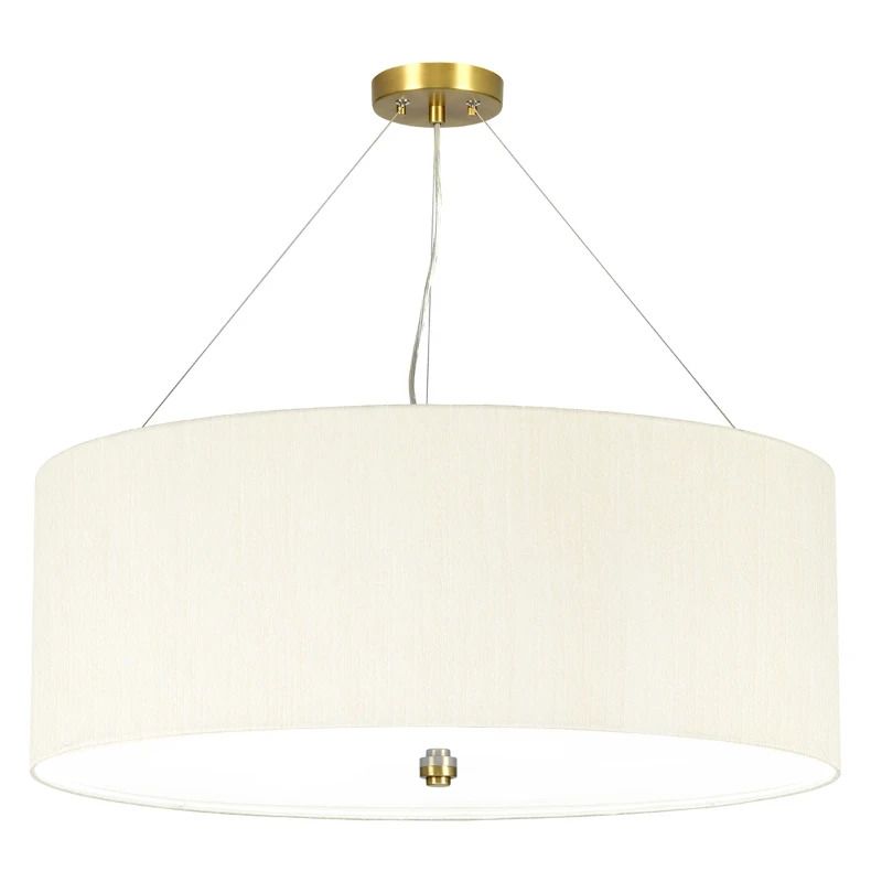 Designer's Lightbox LED Hanglamp Pearce | 5X E27 Max 60W | Dimbaar | Aged Brass, Ivory Shade