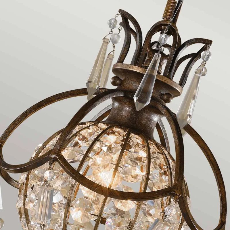 Feiss LED Hanglamp Bellini | 1X E14 Max 60W | Dimbaar | Oxidized Bronze/British Bronze