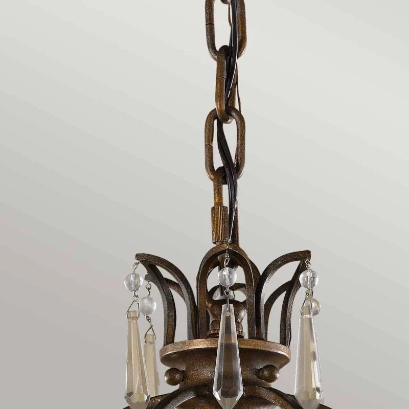 Feiss LED Hanglamp Bellini | 1X E14 Max 60W | Dimbaar | Oxidized Bronze/British Bronze