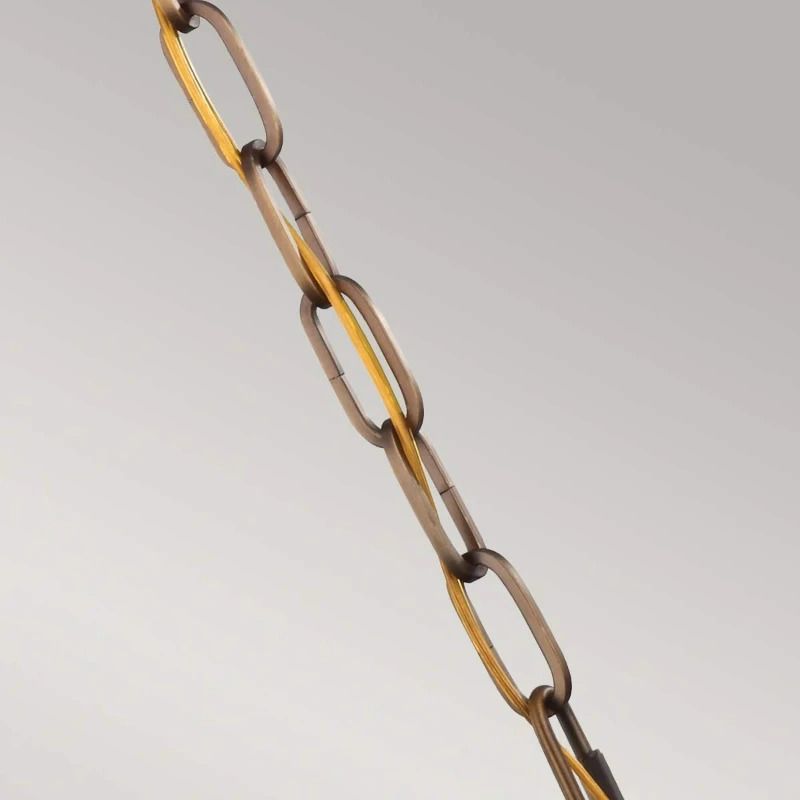 Feiss LED Hanglamp Cadence | 1X E27 Max 60W | Dimbaar | Dark Antique Brass/ Matte Black