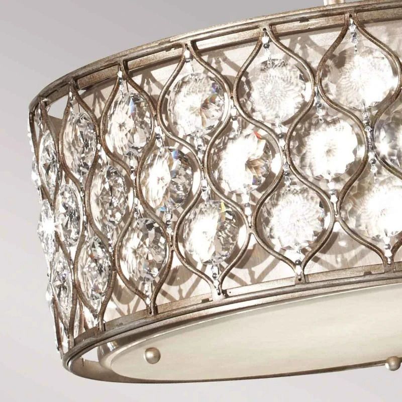 Feiss LED Kroonluchter | 3X E27 Max 60W | Dimbaar | Burnished Silver