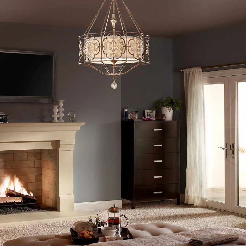 Feiss LED Hanglamp Marcella | 3X E27 Max 60W | Dimbaar | British Bronze/Oxidized Bronze