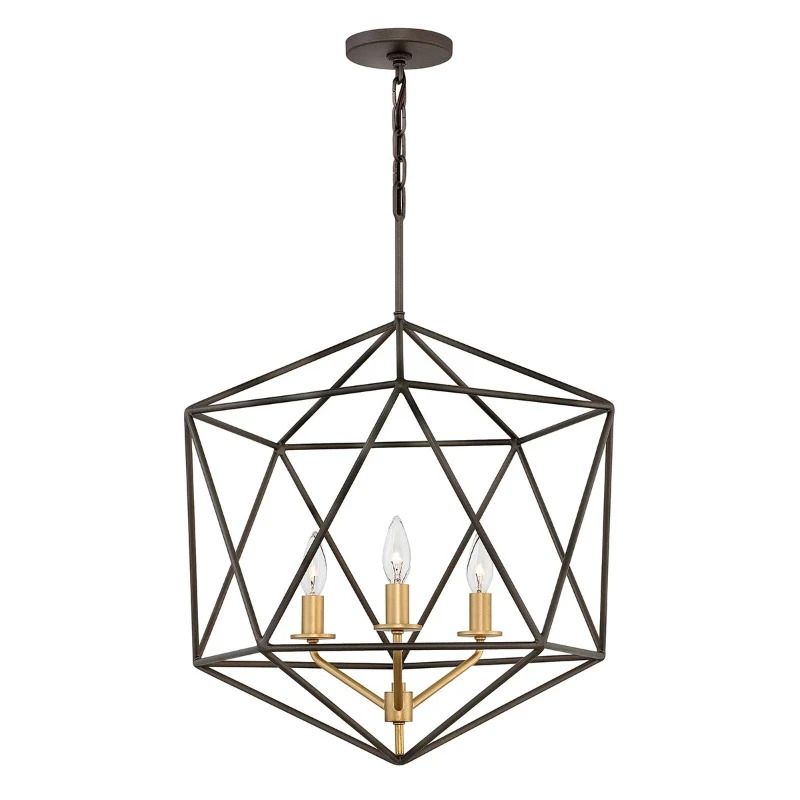Hinkley LED Kroonluchter | 3X E14 Max 60W | Dimbaar | Matte Bronze and Deluxe Gold