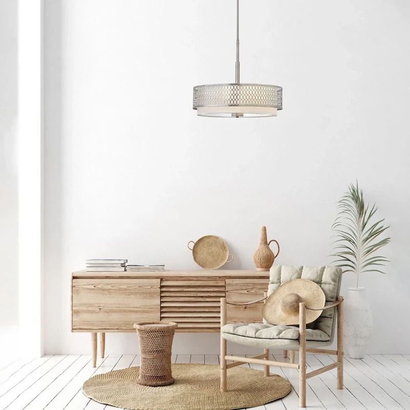 Hinkley/ Fredrick Ramond LED Hanglamp Jules | 3X E27 Max 60W | Dimbaar | Brushed Nickel