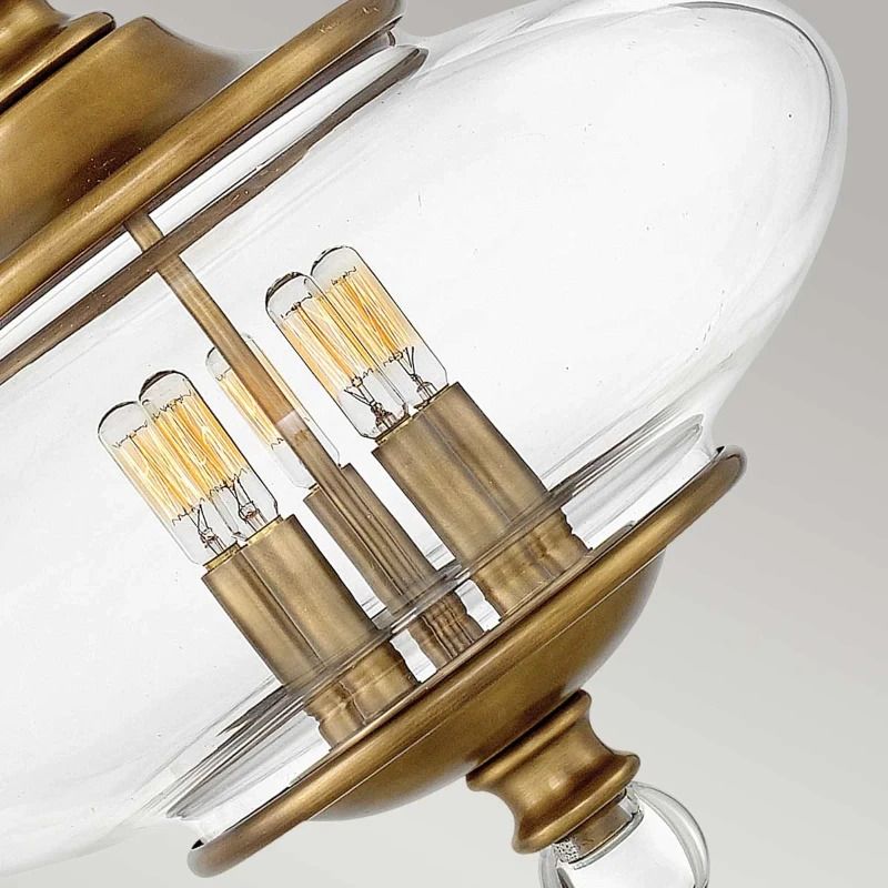 Hinkley LED Hanglamp Wexley | 5X E14 Max 60W | Dimbaar | Heritage Brass
