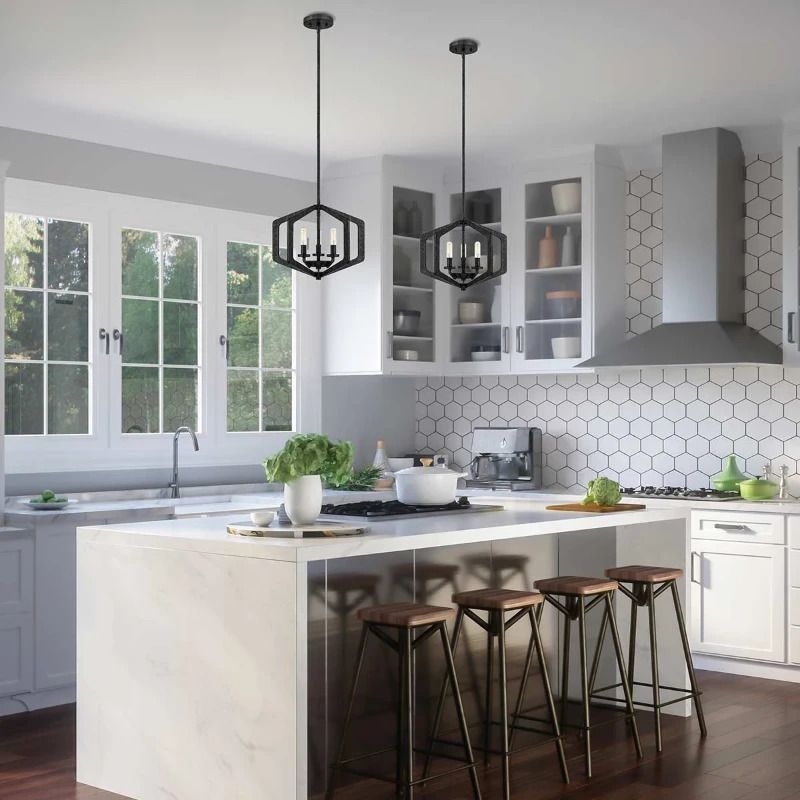 Quoizel LED Hanglamp Vanguard | 3X E14 Max 40W | Dimbaar | Old Black