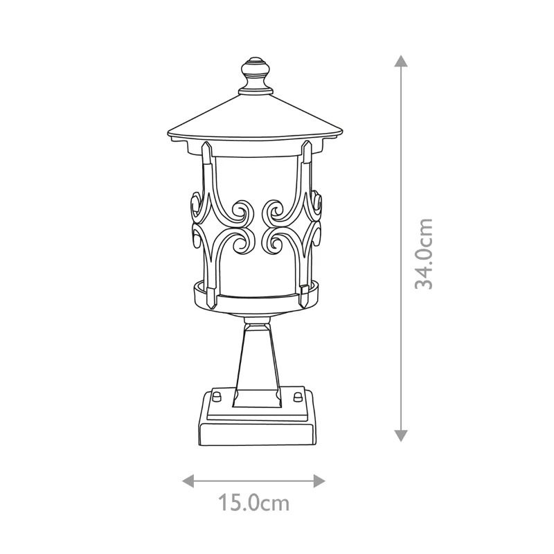 Elstead Lighting Mini LED Tuin Pilaar Hereford | 1X E27 Max 60W | IP23 | Black