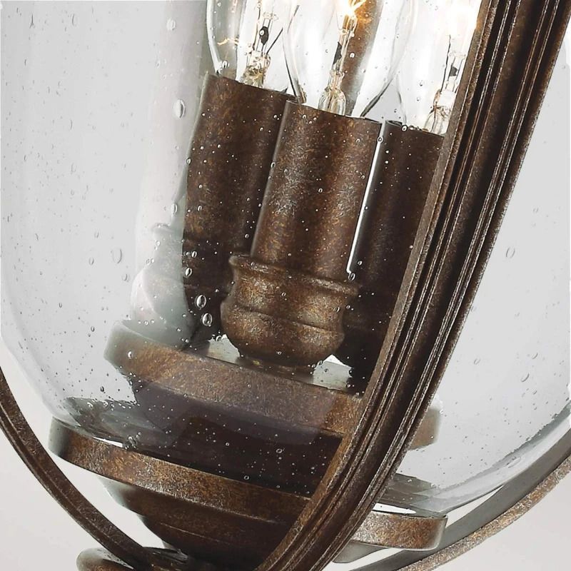 Feiss Mini LED Tuin Pilaar English Bridle | 3X E14 Max 60W | IP44 (Outdoor) | British Bronze