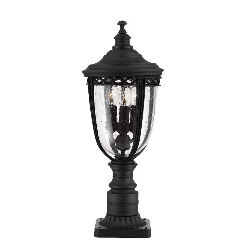 Feiss Mini LED Tuin Pilaar English Bridle | 3X E14 Max 60W | IP44 (Outdoor) | Black