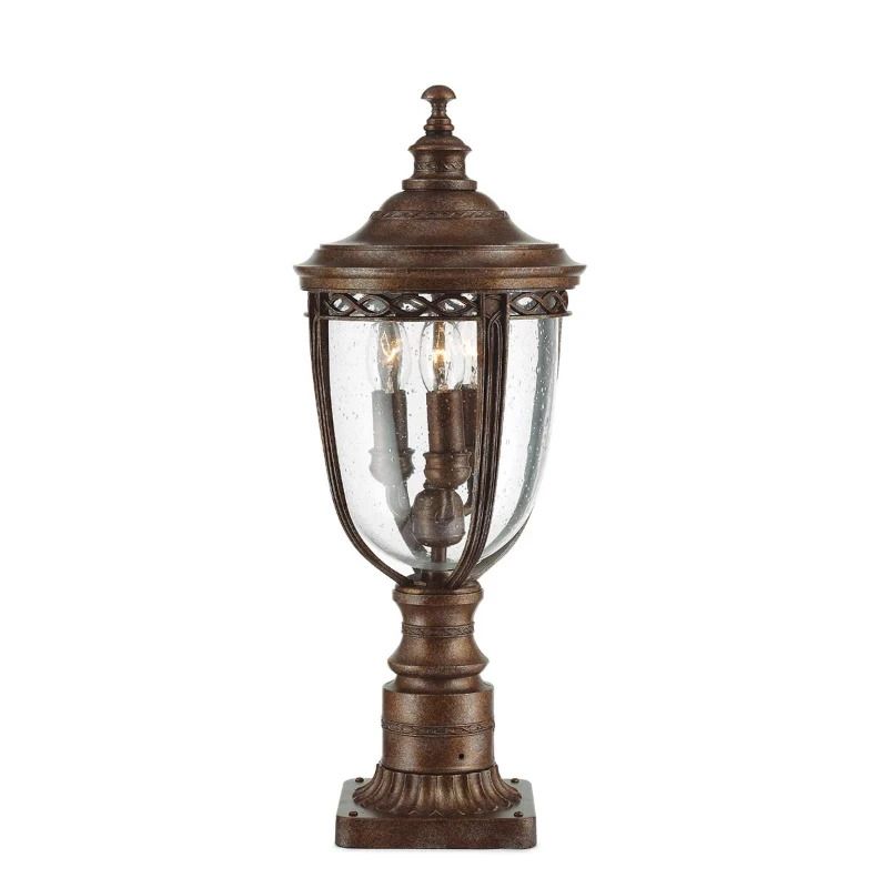 Feiss Mini LED Tuin Pilaar English Bridle | 3X E14 Max 60W | IP44 (Outdoor) | British Bronze