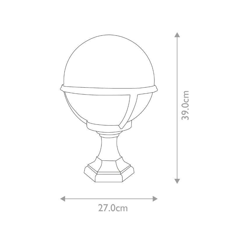 Elstead Lighting Mini LED Tuin Pilaar Glenbeigh | 1X E27 Max 60W | IP44 (Outdoor) | Black