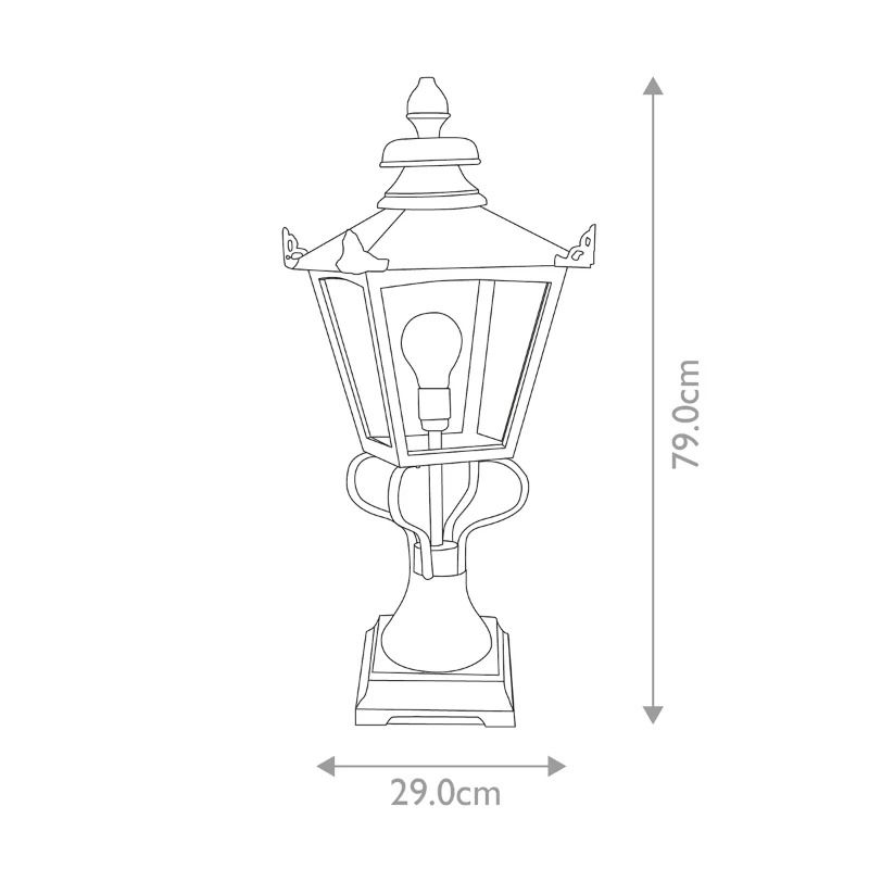 Elstead Lighting Mini LED Tuin Pilaar Grampian | 1X E27 Max 60W | IP44 (Outdoor) | Black