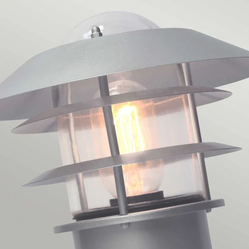 Elstead Lighting Mini LED Tuin Pilaar Helsingor | 1X E27 Max 60W | IP44 (Outdoor) | Silver