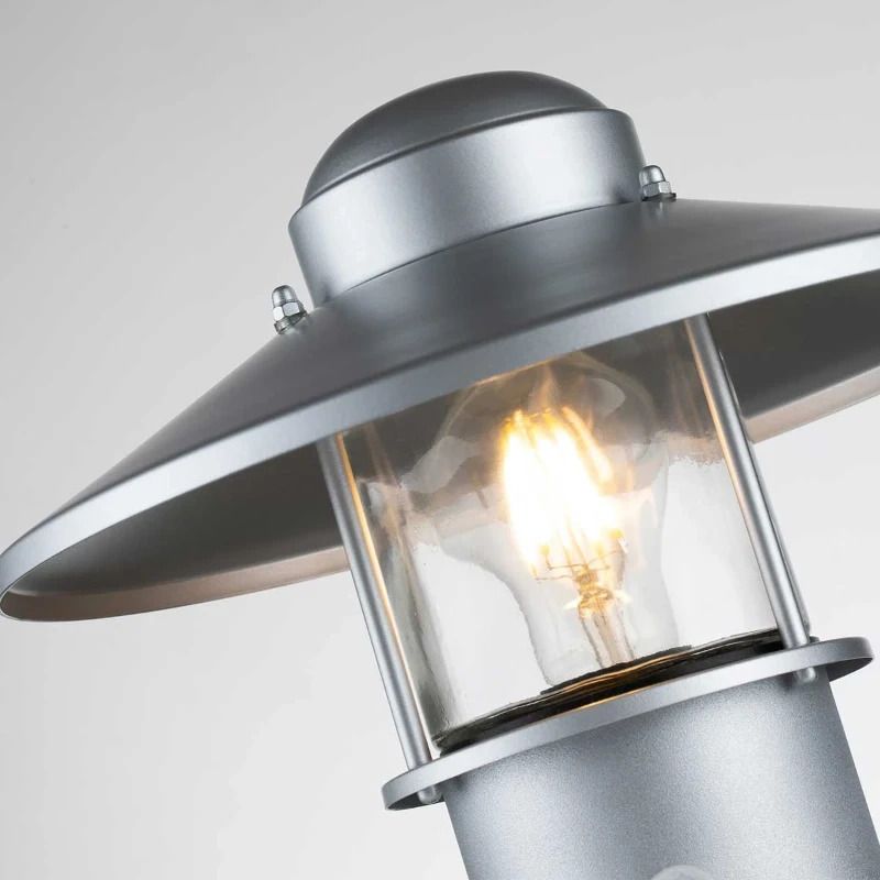 Elstead Lighting Mini LED Tuin Pilaar Klampenborg | 1X E27 Max 60W | IP44 (Outdoor) | Silver