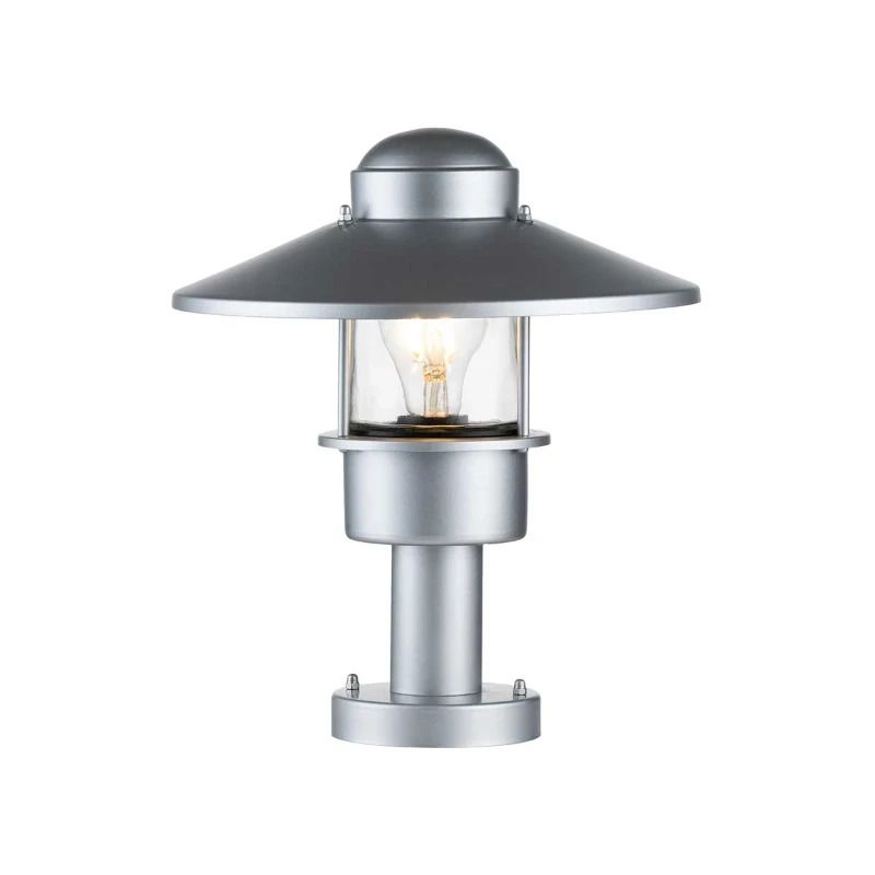 Elstead Lighting Mini LED Tuin Pilaar Klampenborg | 1X E27 Max 60W | IP44 (Outdoor) | Silver