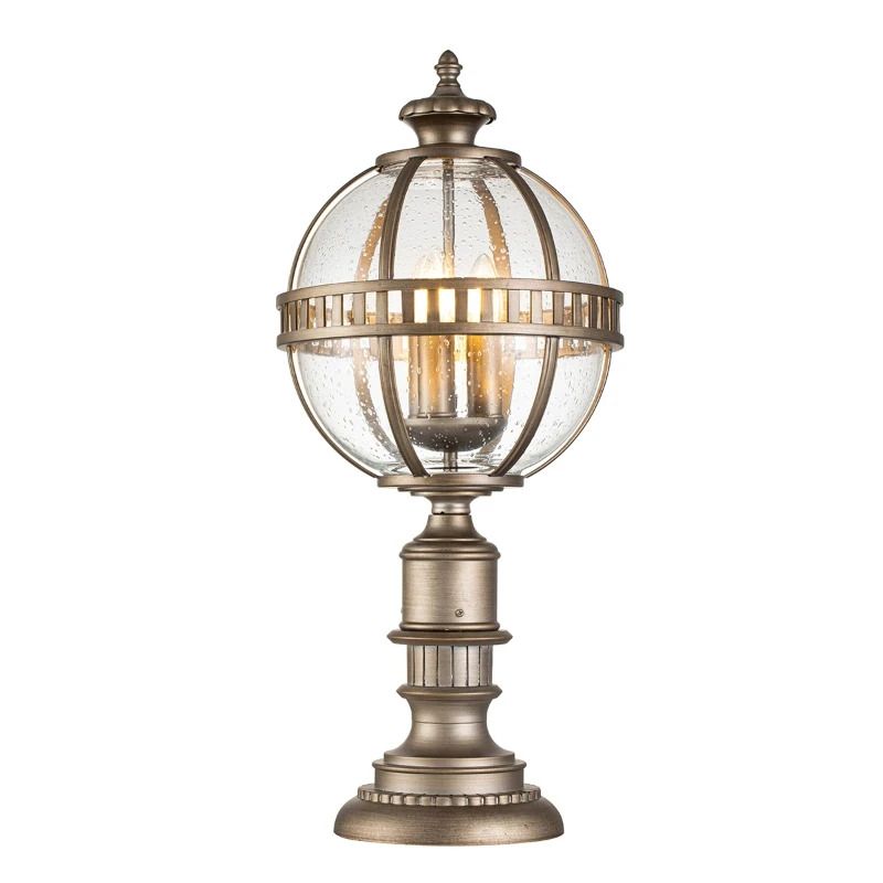 Kichler Mini LED Tuin Pilaar Halleron | 3X E14 Max 40W | IP44 (Outdoor) | Burnished Bronze