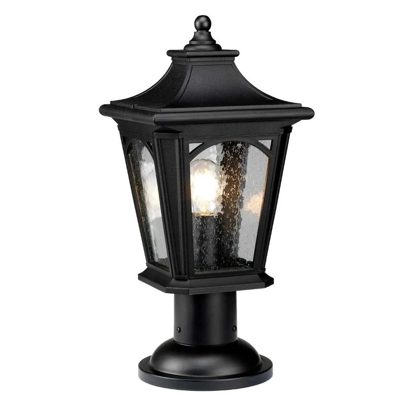 Quoizel Mini LED Tuin Pilaar Bedford | 1X E27 Max 60W | IP44 (Outdoor) | Mystic Black