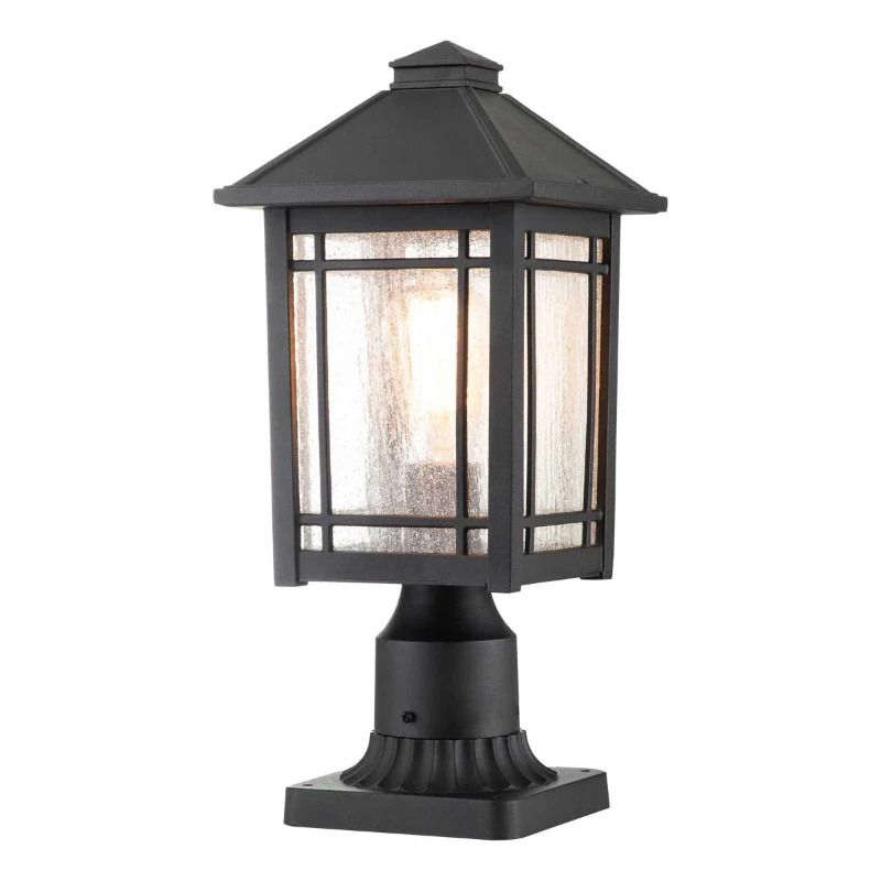 Quoizel Mini LED Tuin Pilaar Cedar Point | 1X E27 Max 60W | IP44 (Outdoor) | Black