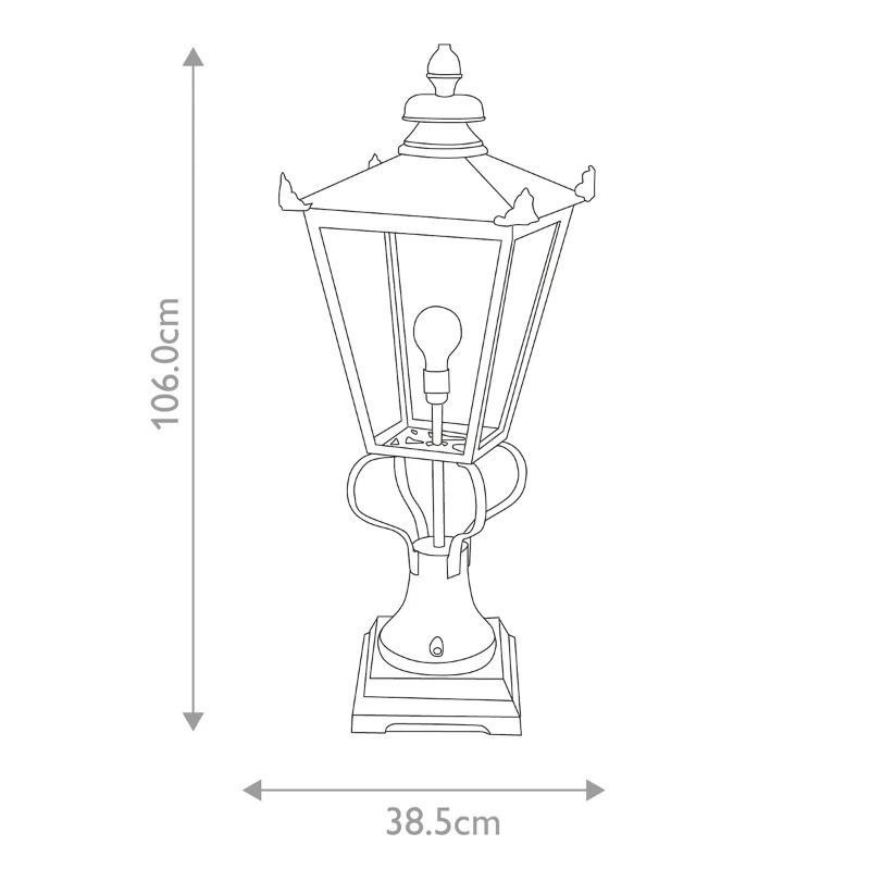 Elstead Lighting Mini LED Tuin Pilaar Wilmslow | 1X E27 Max 60W | IP23 | Black
