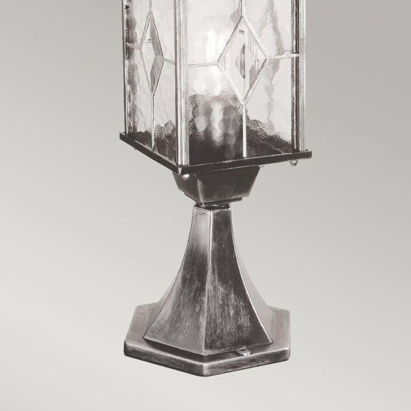 Elstead Lighting Mini LED Tuin Pilaar Wexford | 1X E27 Max 60W | IP44 (Outdoor) | Black/Silver