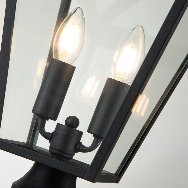 Hinkley Mini LED Tuin Pilaar Alford Place | 2X E14 Max 40W | IP44 (Outdoor) | Museum Black