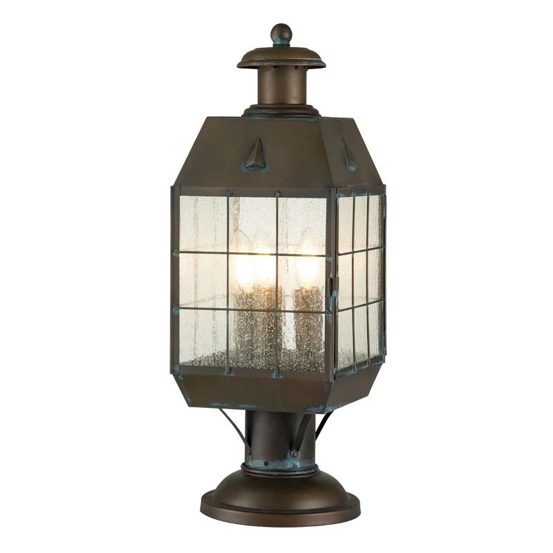 Hinkley Mini LED Tuin Pilaar Nantucket | 3X E14 Max 60W | IP44 (Outdoor) | Aged Brass