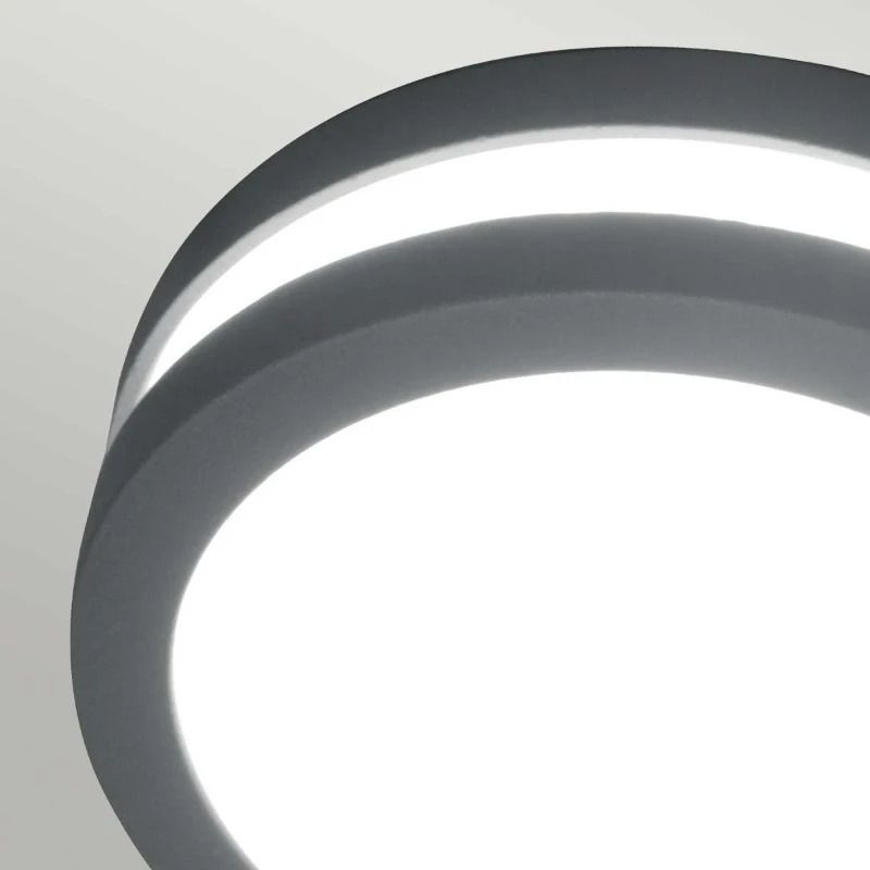 Elstead Lighting LED Plafond/Wand Buitenlamp Ano | 5.7W 3000K 600Lm 830 | Dimbaar | Graphite