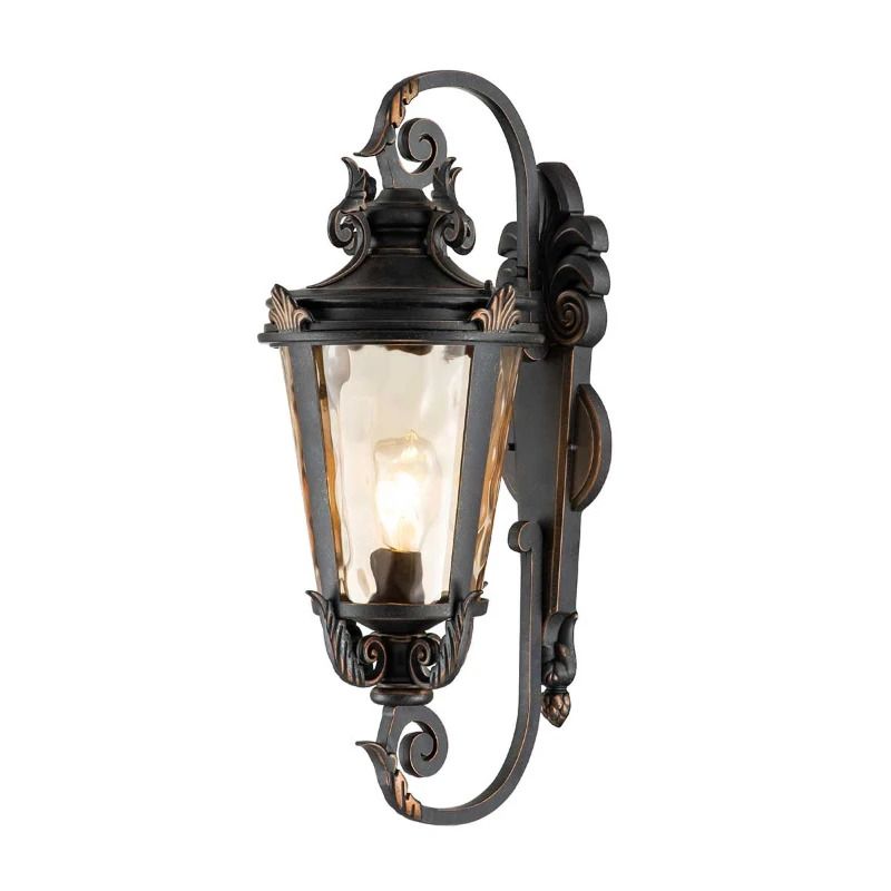 Elstead Lighting LED Wand Buitenlamp Baltimore | 1X E27 Max 60W | IP44 | Dimbaar | Weathered Bronze