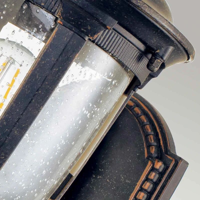 Elstead Lighting LED Wand Buitenlamp Cleveland | 1X E27 Max 60W | IP44 | Dimbaar | Weathered Bronze