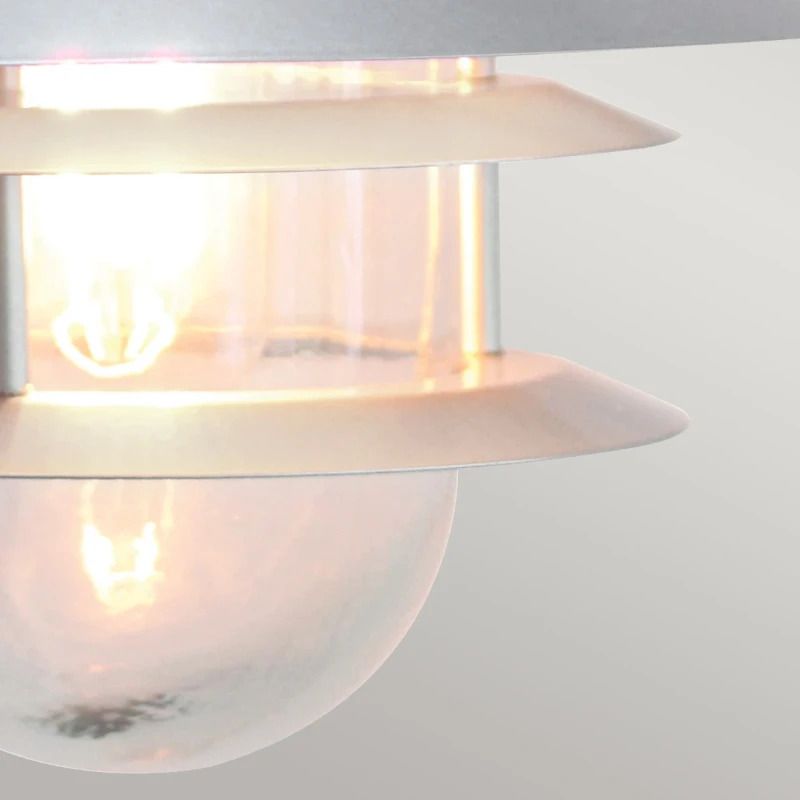 Elstead Lighting LED Wand Buitenlamp Copenhagen | 1X E27 Max 60W | IP44 | Dimbaar | Silver