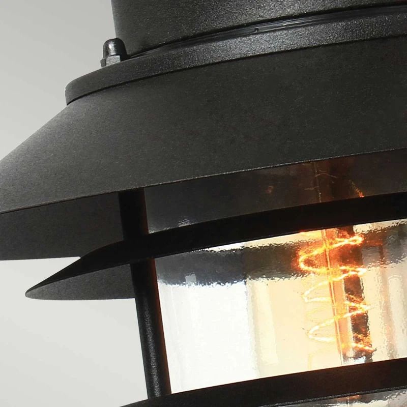 Elstead Lighting LED Wand Buitenlamp Copenhagen | 1X E27 Max 60W | IP44 | Dimbaar | Black