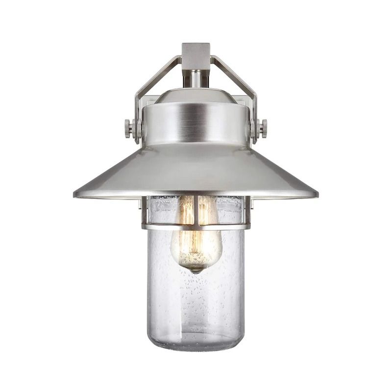 Feiss LED Wand Buitenlamp Boynton | 1X E27 Max 60W | IP44 | Dimbaar | Painted Brushed Steel