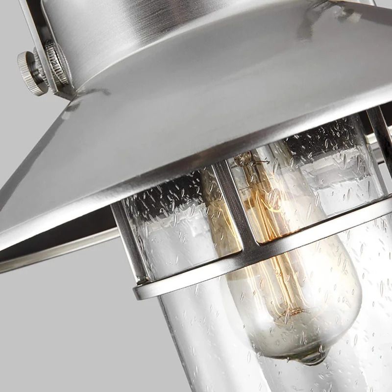 Feiss LED Wand Buitenlamp Boynton | 1X E27 Max 60W | IP44 | Dimbaar | Painted Brushed Steel