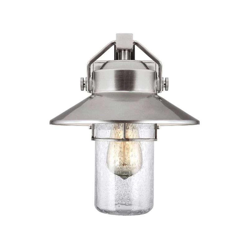 Feiss LED Wand Buitenlamp Boynton | 1X E27 Max 60W | IP44 | Dimbaar | Painted Brushed Steel