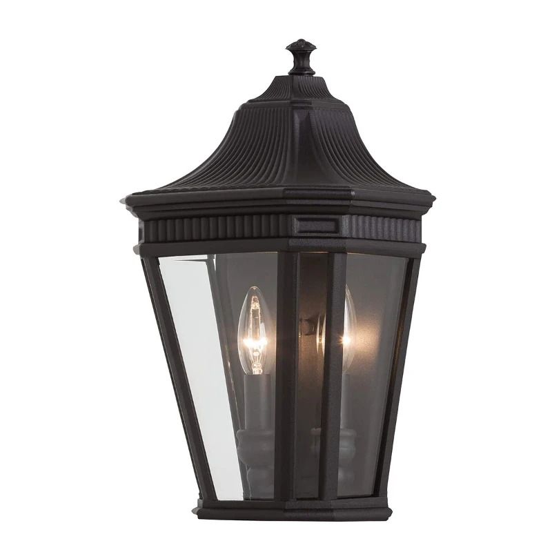 Feiss LED Wand Buitenlamp Cotswold Lane | 2X E14 Max 60W | IP44 | Dimbaar | Black