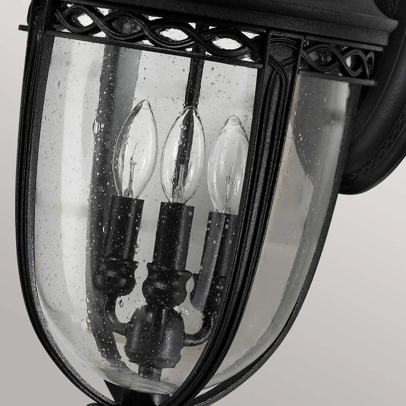 Feiss LED Wand Buitenlamp English Bridle | 3X E14 Max 60W | IP44 | Dimbaar | Black