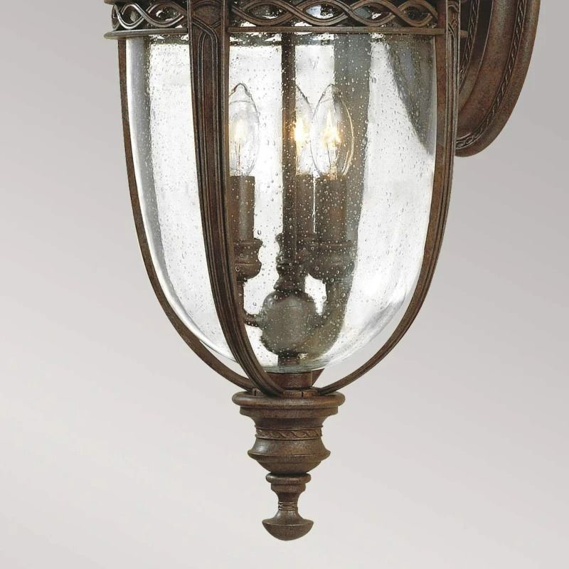 Feiss LED Wand Buitenlamp English Bridle | 3X E14 Max 60W | IP44 | Dimbaar | British Bronze