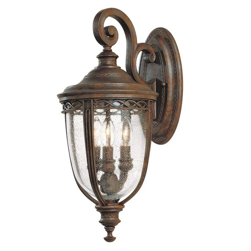 Feiss LED Wand Buitenlamp English Bridle | 3X E14 Max 60W | IP44 | Dimbaar | British Bronze