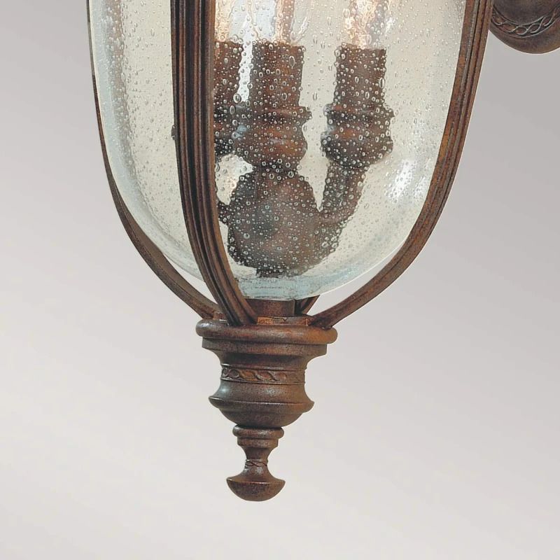 Feiss LED Wand Buitenlamp English Bridle | 3X E14 Max 60W | IP44 | Dimbaar | British Bronze