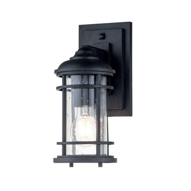 Feiss LED Wand Buitenlamp Lighthouse | 1X E27 Max 60W | IP44 | Dimbaar | Textured Black